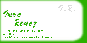 imre rencz business card